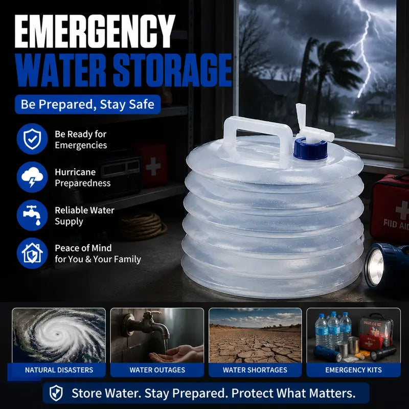 Portable, Leak-Proof, Foldable Water Storage Container