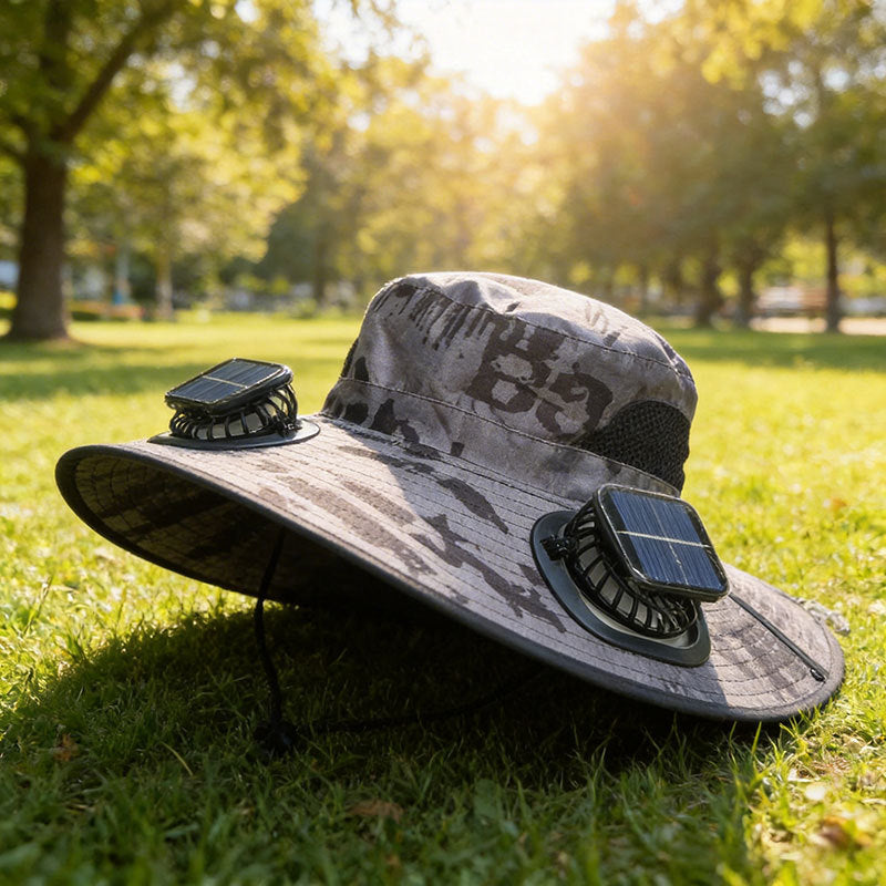 🌞New Solar-Powered Outdoor Cooling Fan Hat