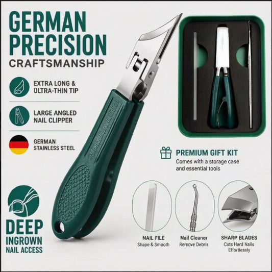 3 Piece Wide Mouth Splash Proof Angled Nail Clippers