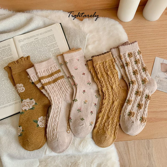 Vintage Embroidered Floral Women Socks(🎁New Year Sale)-K**