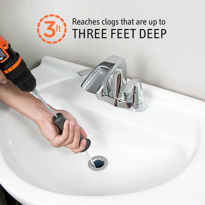 🔌42 Inch Tub and Sink Snake Auger Clog Remover for Bathroom Drains