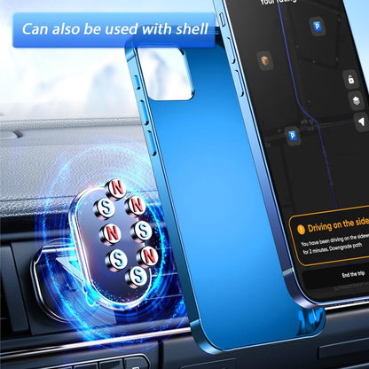 📱 Foldable Magnetic Car Phone Holder – 360° Rotating Metal Mount