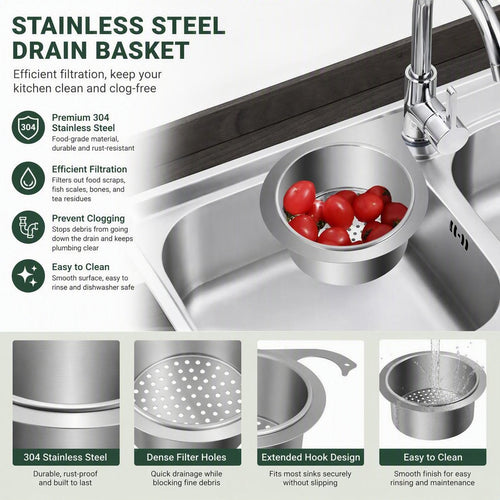 Stainless Steel Swan Sink Strainer Basket