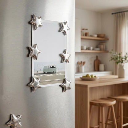 ⭐Ten retro electroplated refrigerator stickers in star shapes