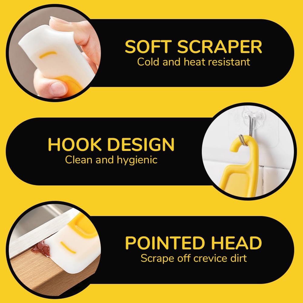 🍳2-Piece Heat-Resistant Silicone Kitchen Scraper Set