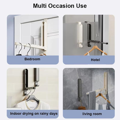 🛠️Retractable and foldable wall hooks - portable clothes rack