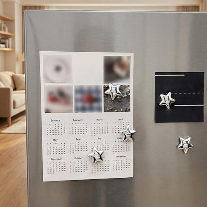 ⭐Ten retro electroplated refrigerator stickers in star shapes