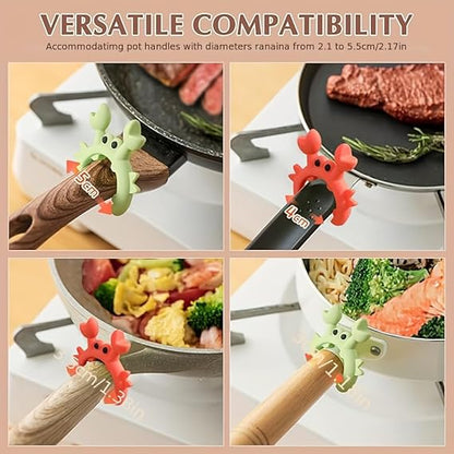 🦀2 Pcs Crab-shaped silicone spatula holder - suitable for pots, ladles, and spatulas