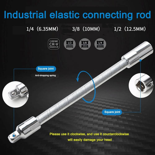 🔧 Socket Ratchet Wrench Set - 3 Bendable Shafts Connecting Rod