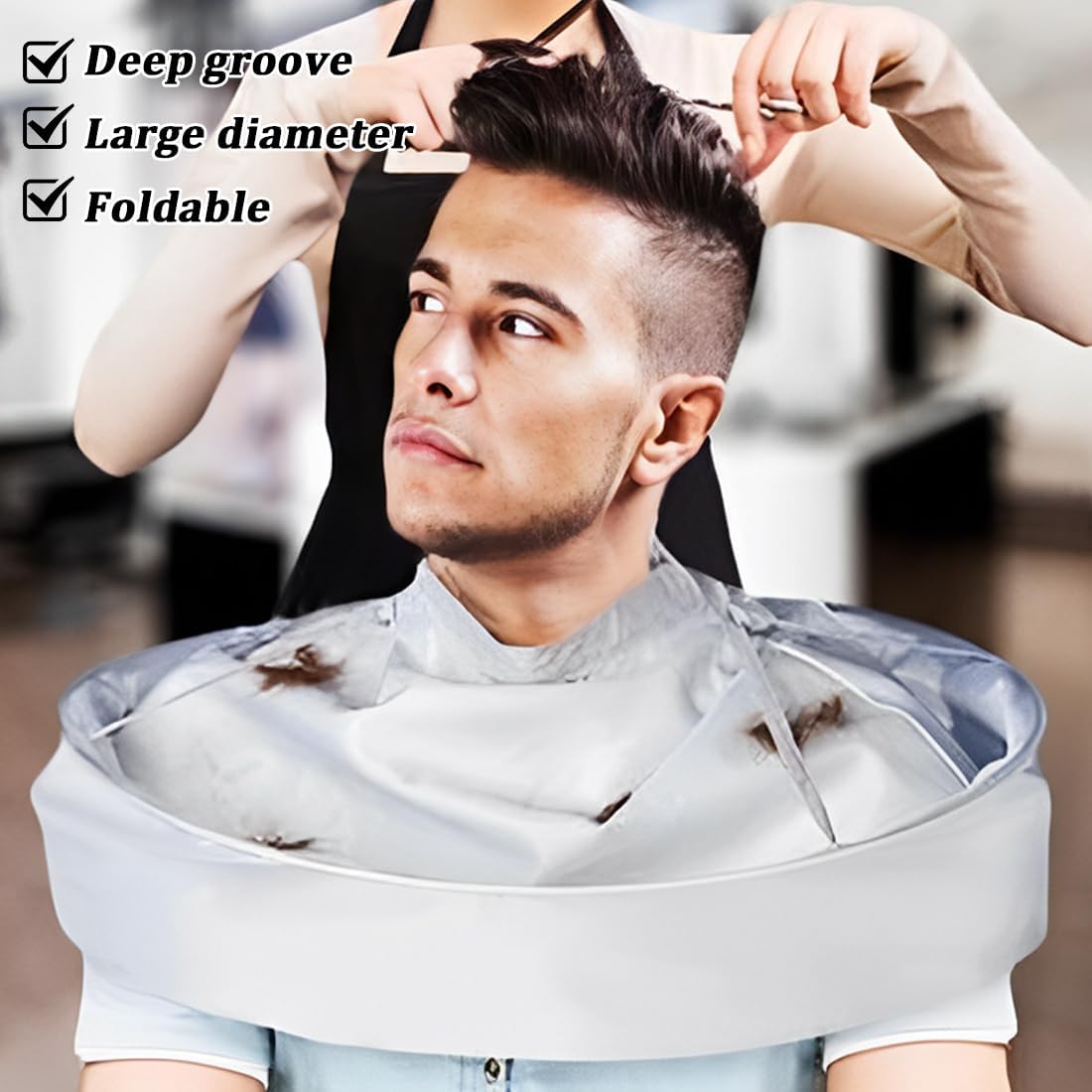 🪮Collapsible Haircutting Umbrella Cape – Suitable for Salon and Home Use