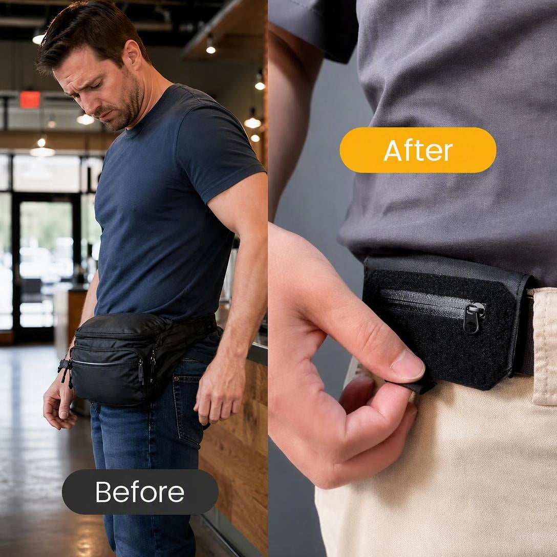 Hidden Under-Clothing Travel Wallet, Breathable Lightweight Pouch for Cards
