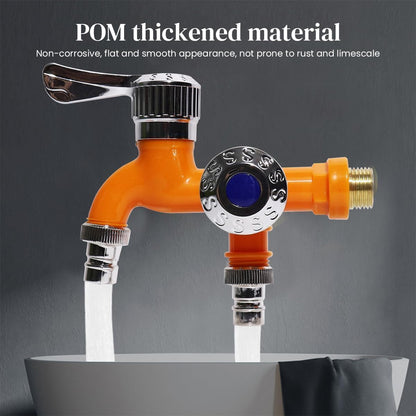 🚰Plastic Washing Machine Faucet with Dual Outlets – Freeze-Resistant and High-Temperature Resistant