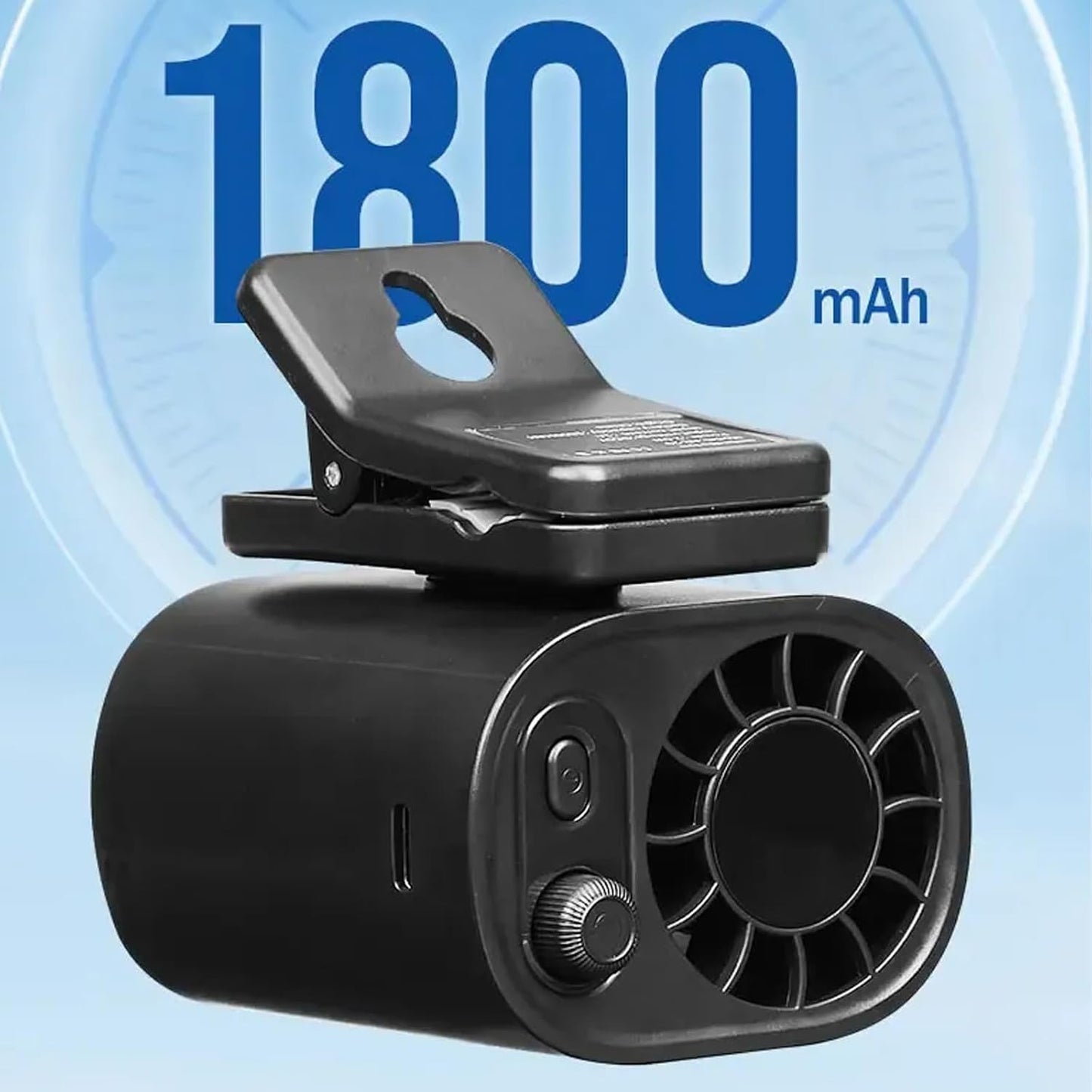 ❄️ Semiconductor Cooling Car Clip On Fan - 360° Rotation, 100 Speeds Adjustable