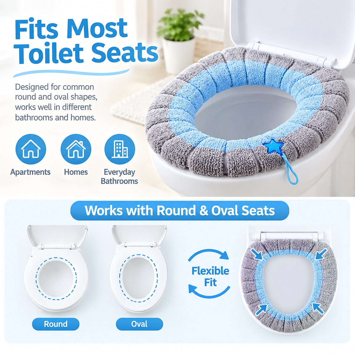 Lightweight Washable Soft Toilet Seat Cushion