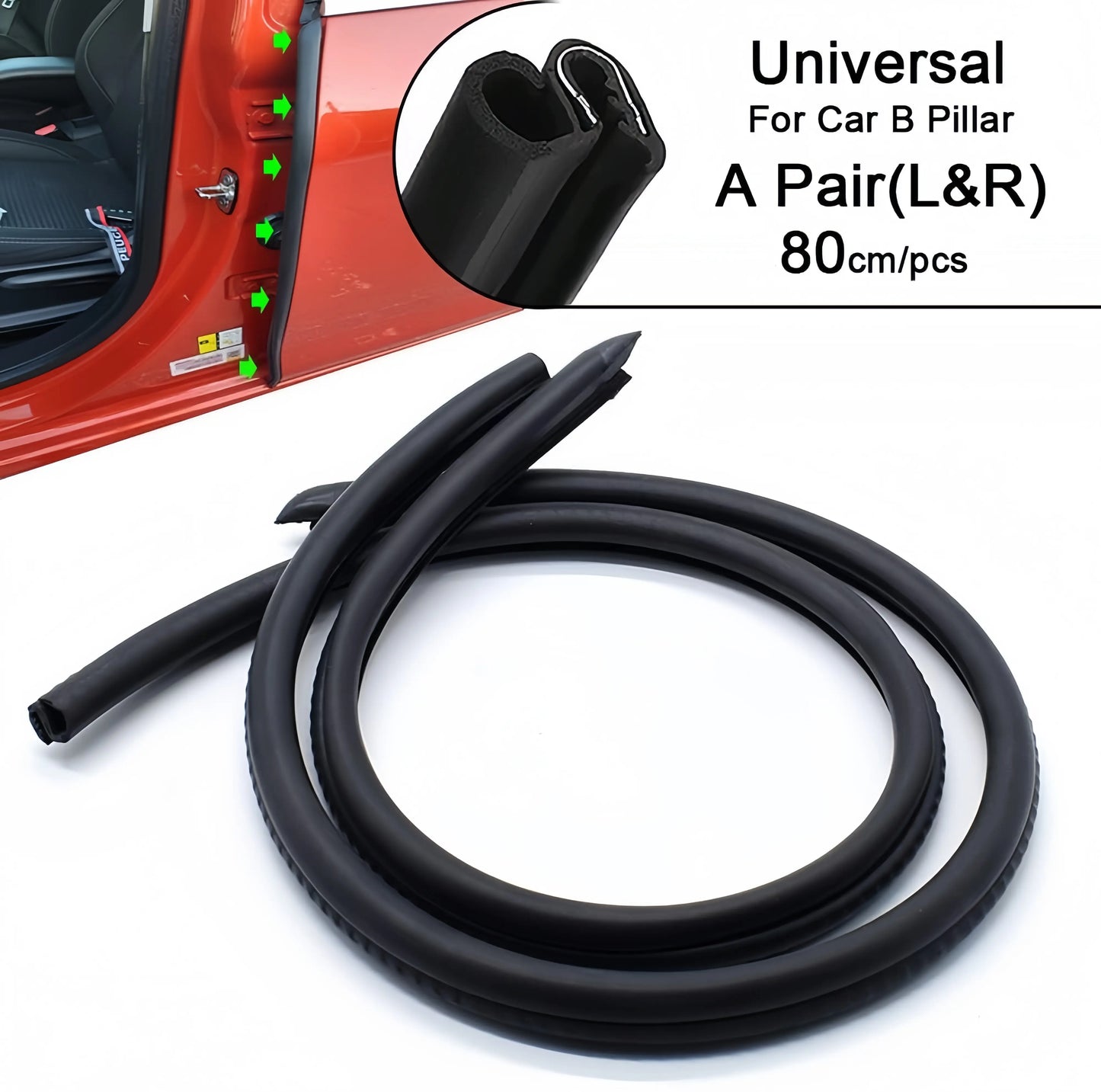 🚗fathersdaygift Car Door Seal Strip - 2PCS B-Pillar Seal Strip