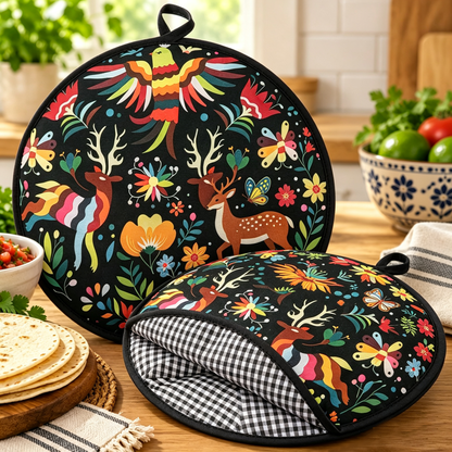 🌮2-Pack 12-Inch Tortilla Warmer Pouch – Suitable for Tortillas, Burritos, Naan, and Pizza Wraps