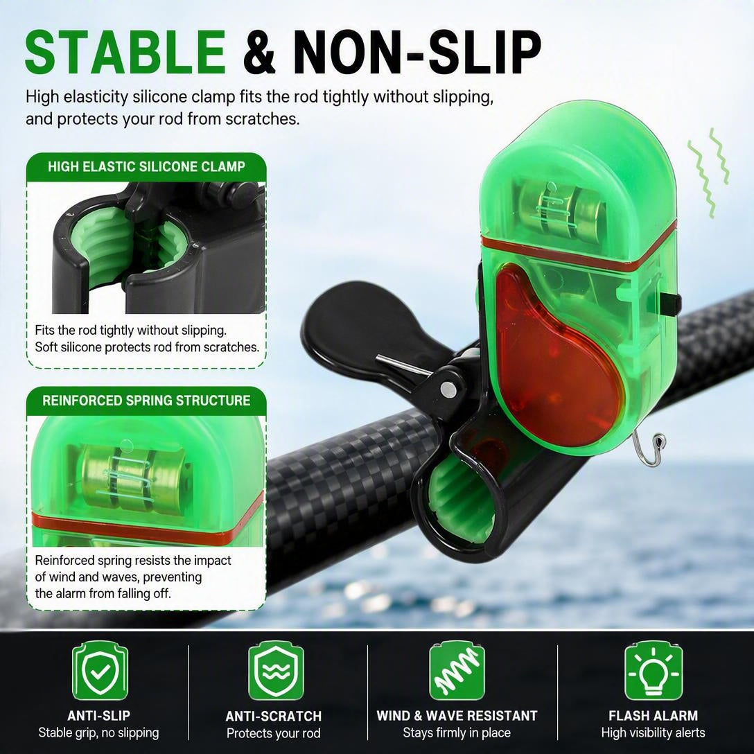 New Fishing Bite Alarm, Sound Bite Alert Bell with LED Lights