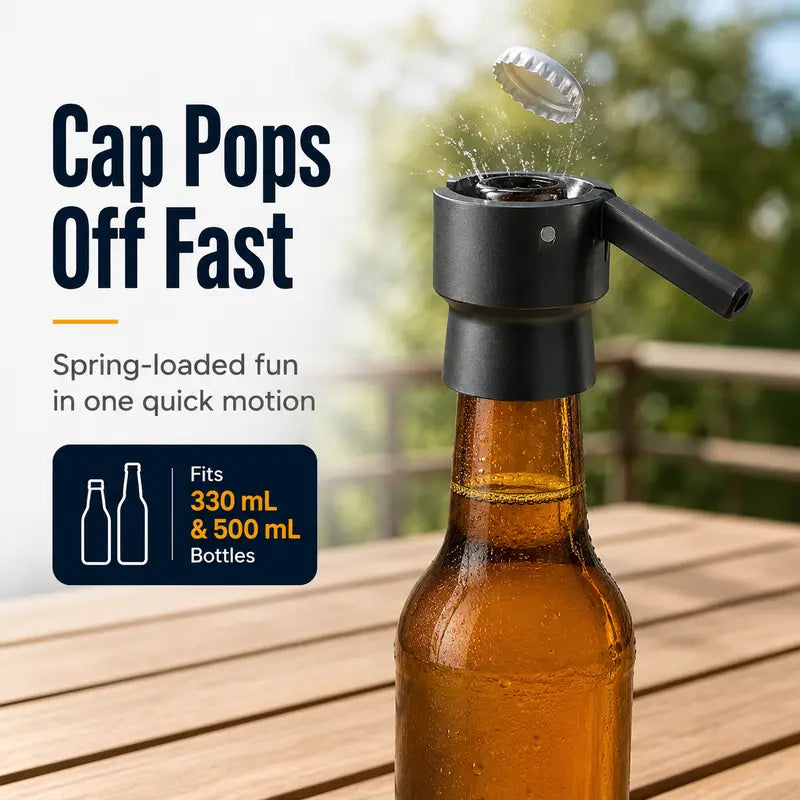 Creative Fun Catapulting Cap-Shooting Bottle Opener