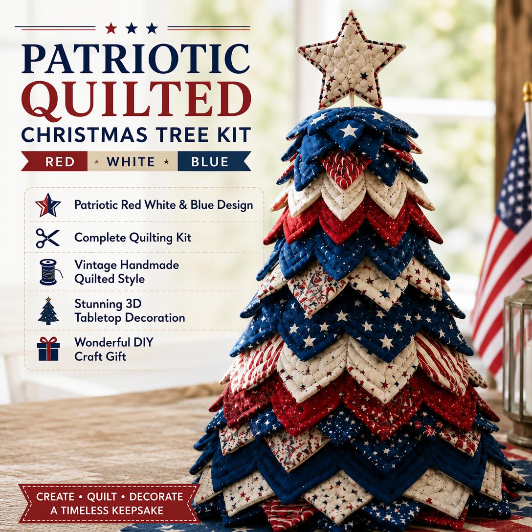 🎄American Christmas Tree Patchwork Kit
