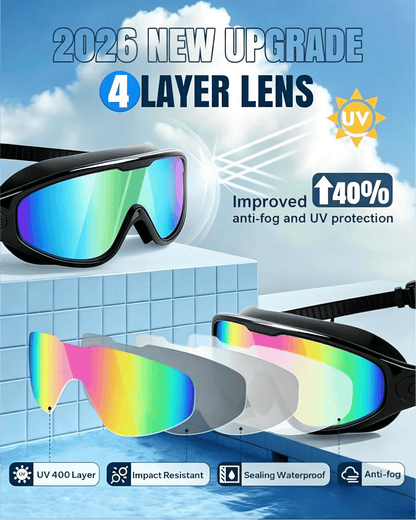 🔥Hot Sale 49% off🌟😎 Swim Goggles with Waterproof Earplugs & Nose Clip
