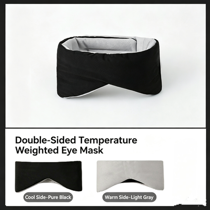 😴 360° Weighted Blackout Sleep Mask – No Tight Strap Just Soft Wraparound Comfort