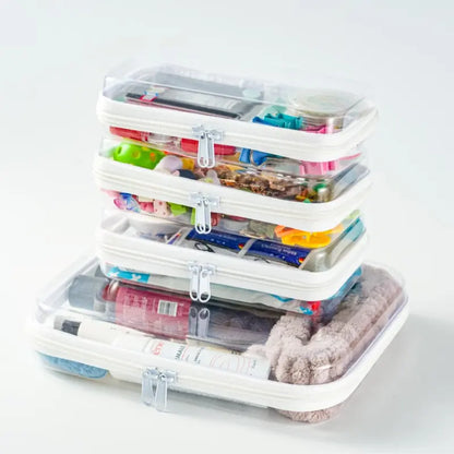 📦 High Transparency Organizer Storage Box Clear Hard Zipper Case