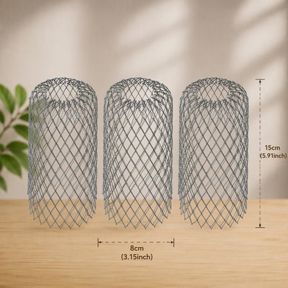 Expandable Flexible Metal Mesh Downspout Drain Guard（3Pcs）