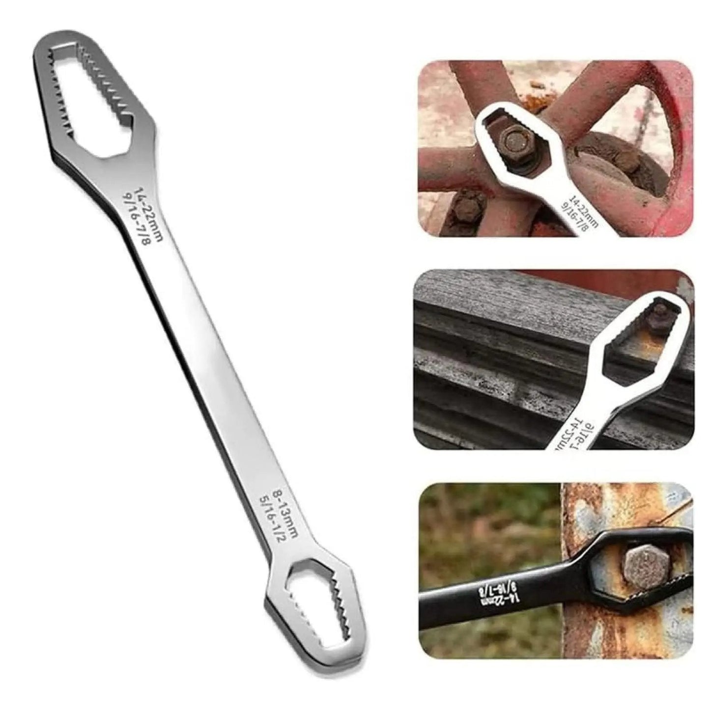 Universal Car Torx Wrench,8-24mm Self-tightening Wrench,Double-head Torx Spanner