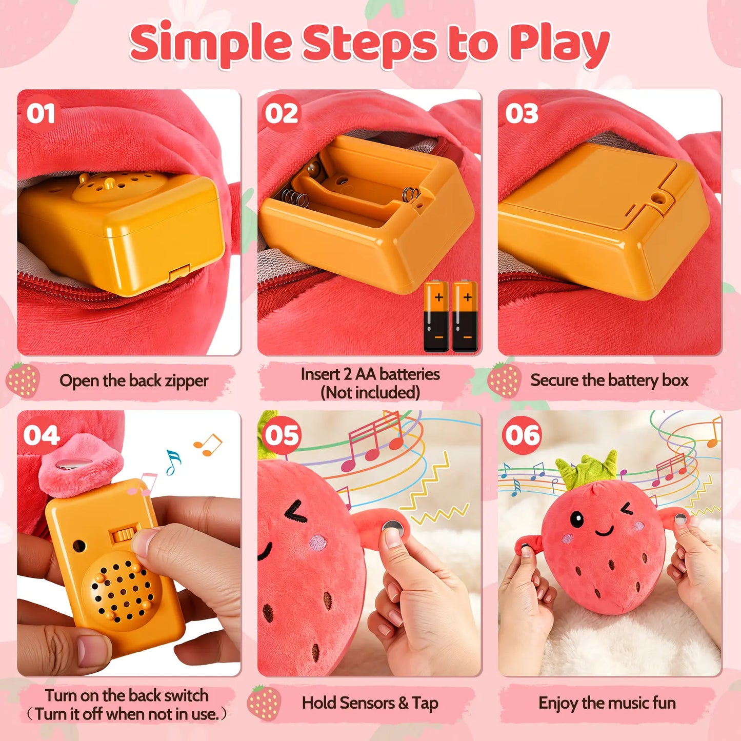 Interactive musical plush toy set