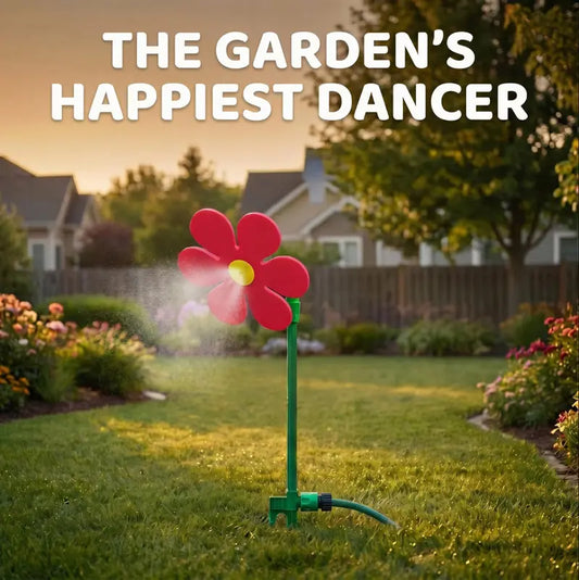 💦💃 360° Rotating Funny Dancing Crazy Daisy Water Sprinkler for Lawn Garden