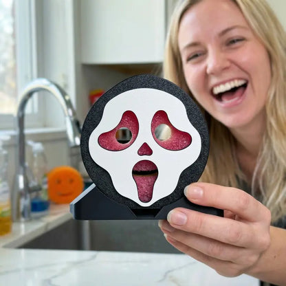 💧👻Screaming Ghost-Shaped Foam Stand (with Drainage Holes)