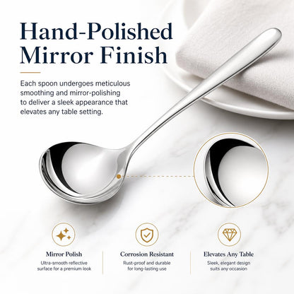 💥 Stainless Steel Soup Spoon Set