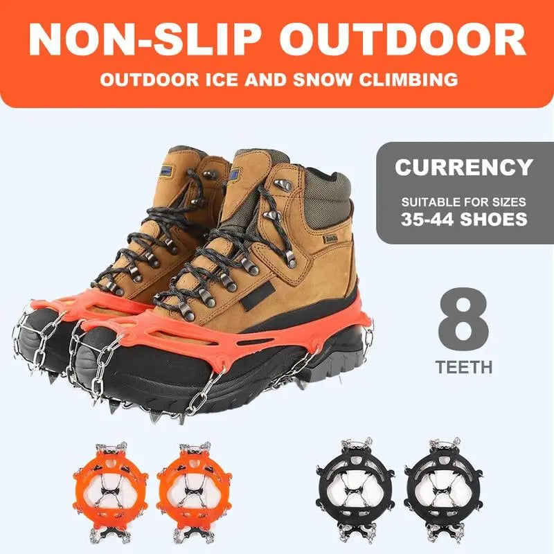 🏔️ Winter Grip You Can Trust! Aggressive Ice & Snow Crampons 🥾 Stainless Steel Spikes for Hiking ❄️