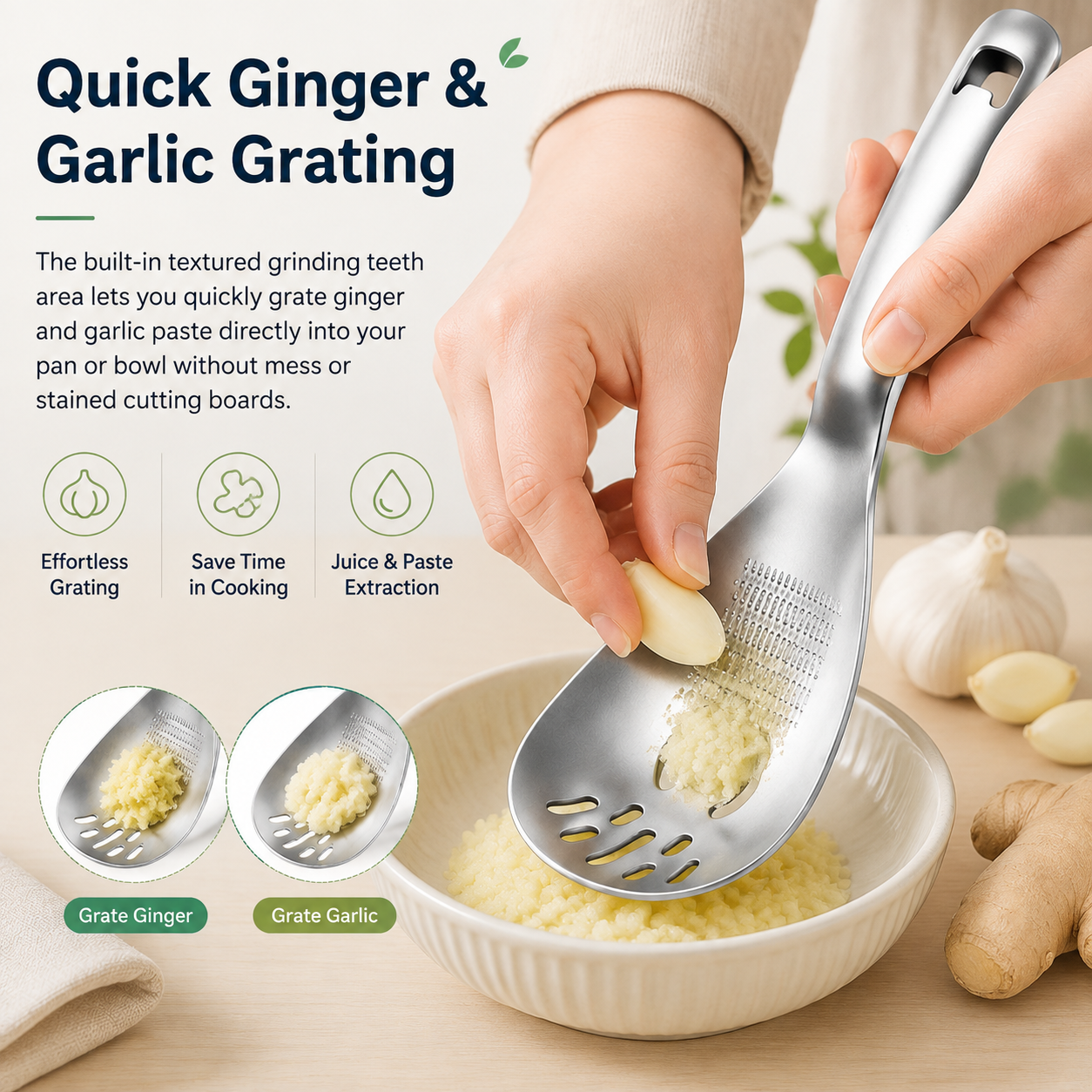 🥄5-in-1 Stainless Steel Multi-Function Grinding Spoon