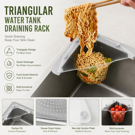Triangle Strainer for Sink, Multipurpose Sink Strainer Bags (Holder + Filter Bags)