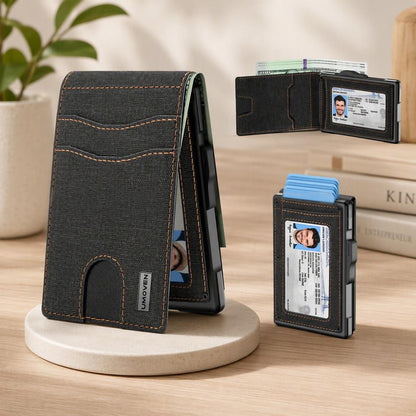 Wallet for Men - Pop Up Case Wallet with RFID Blocking