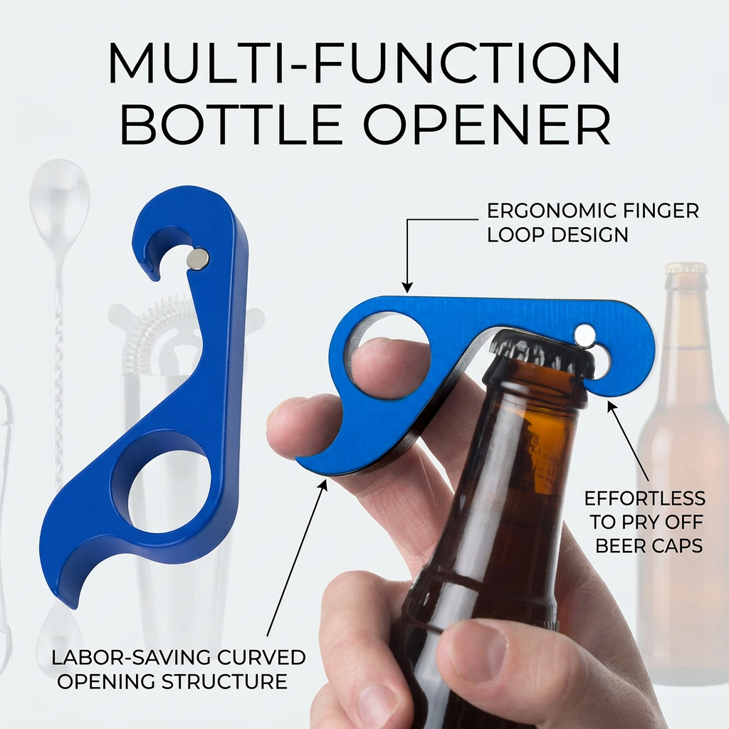 🍺🧲Ergonomic One-handed Bottle Opener