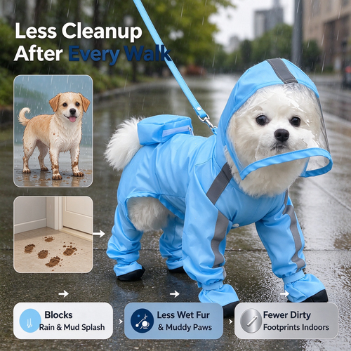 Full-Body Dog Rain Suit