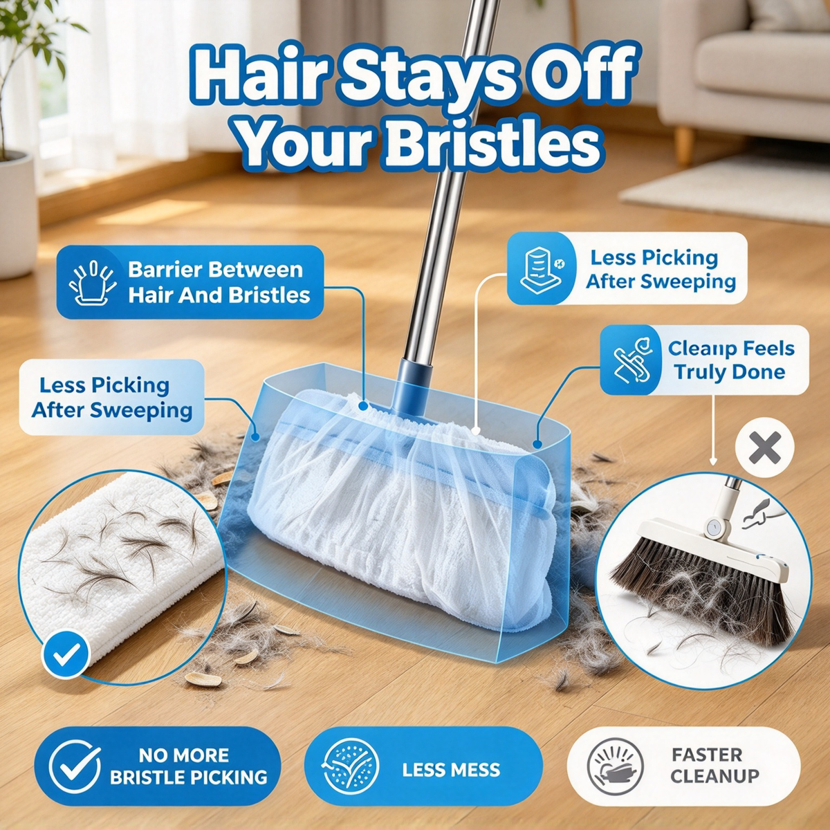 Disposable Broom Hair & Dust Catcher Covers