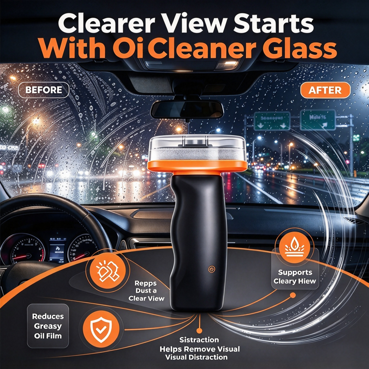 🧽Car Windshield Oil Film Remover
