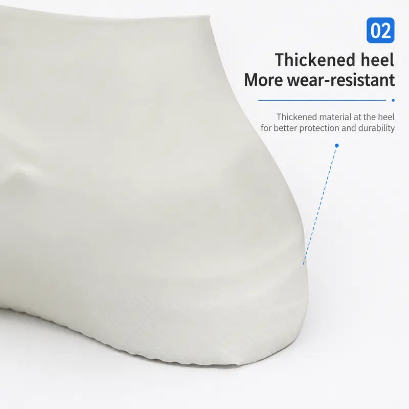 Silicone Rainproof Shoe Covers, Waterproof And Wear-Resistant（A Pair）