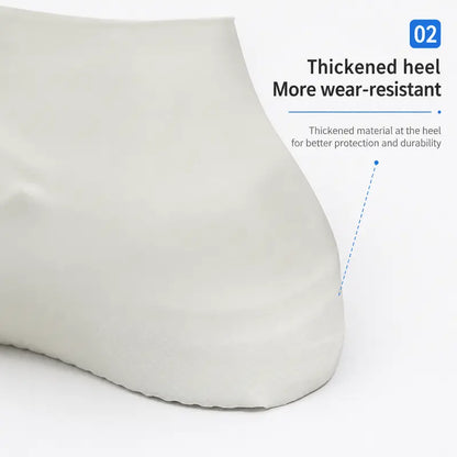 Silicone Rainproof Shoe Covers, Waterproof And Wear-Resistant（A Pair）
