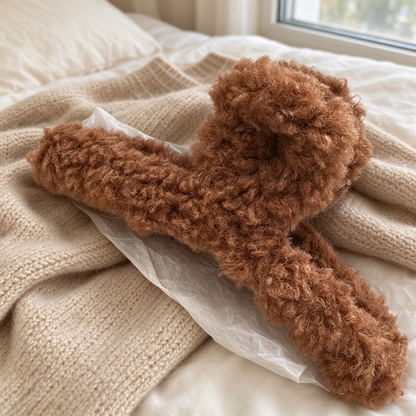 Plush shark claw hair clip