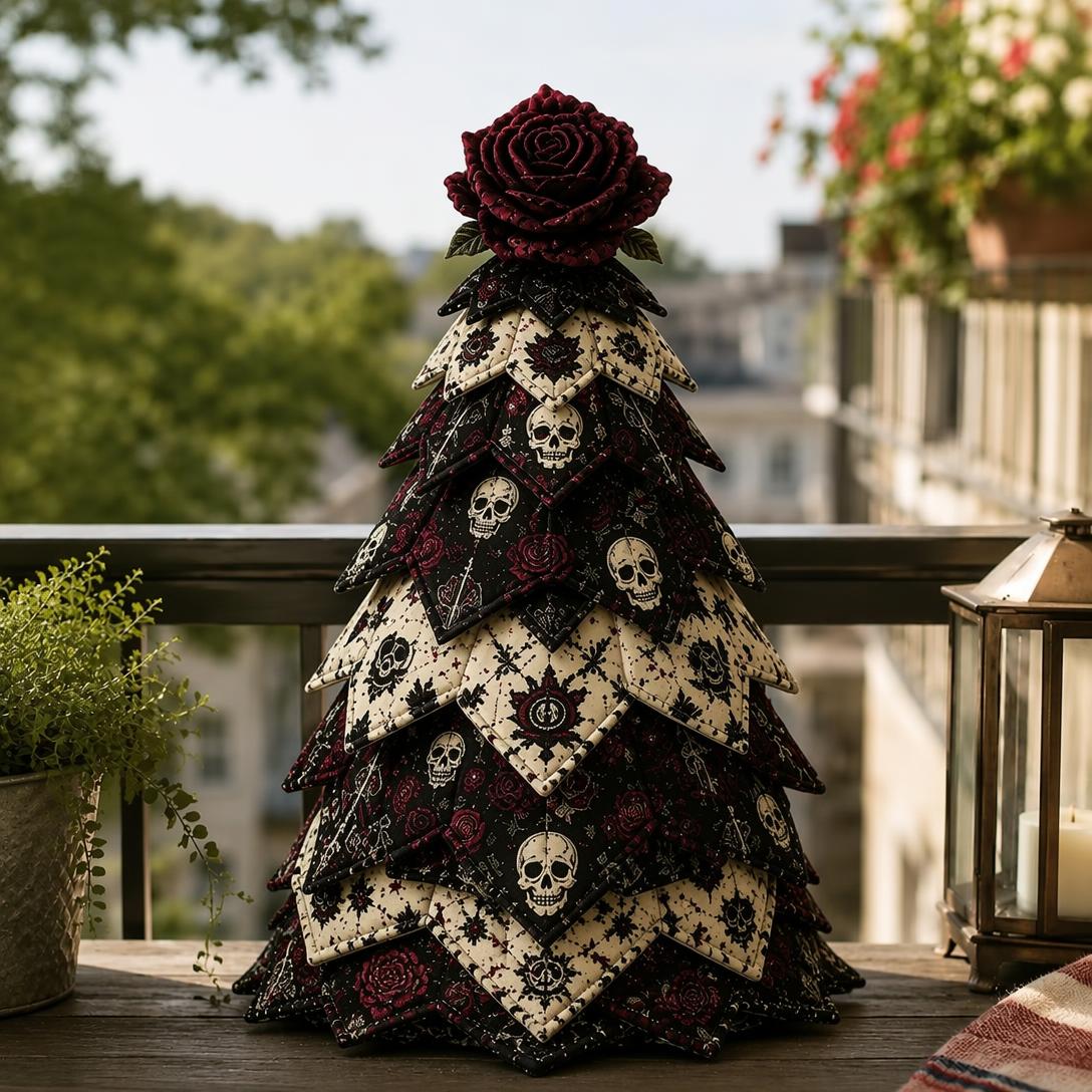 Rose Skull Tree Quilt Kit