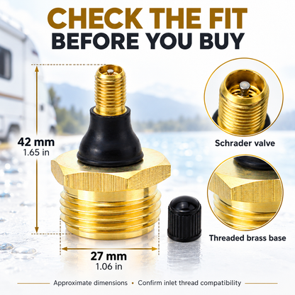 🔩Brass RV Drain Plug – with Drain Valve, for Use with Piping/Hose Lines, Home Care Supplies
