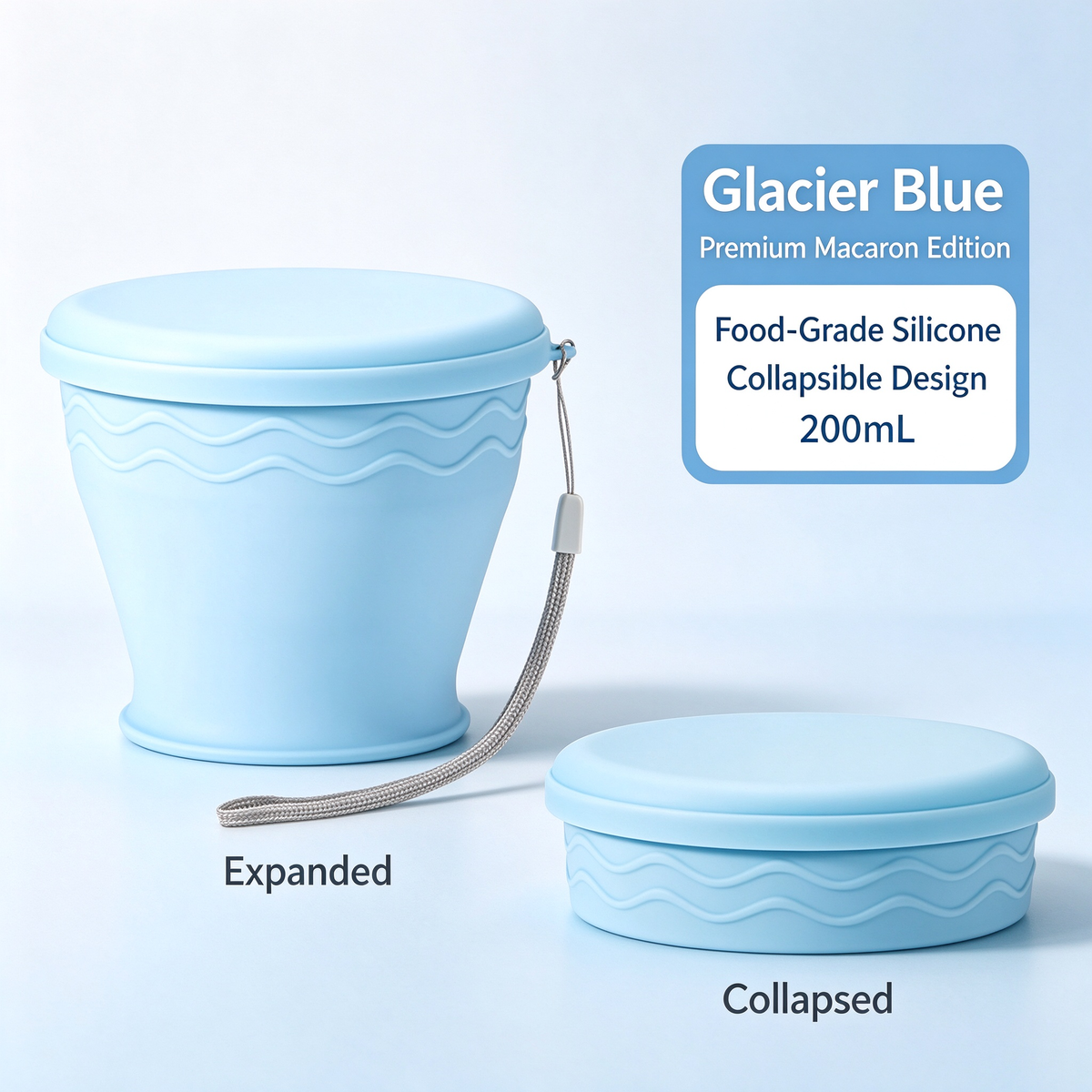 ♻️Upgraded Macaron-Style Collapsible Silicone Cup