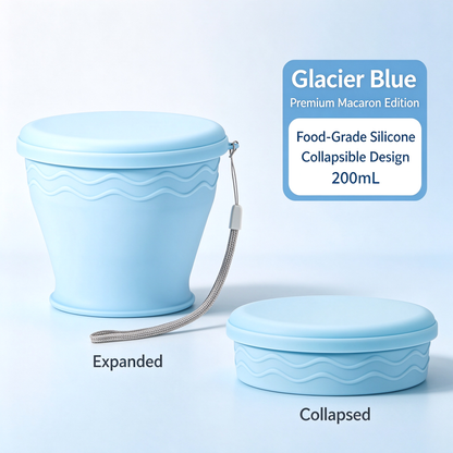 ♻️Upgraded Macaron-Style Collapsible Silicone Cup