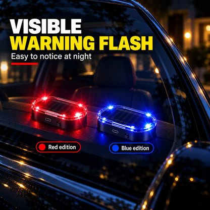🚨Solar-powered automatic light-sensing LED simulated security warning flashing alarm light