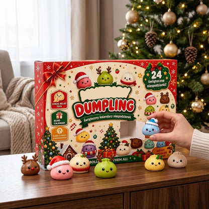 🎅 Countdown to Christmas: 24-Day Cute Dumpling Squishy Toy Advent Calendar 🎄🧸