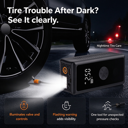 🚗💨Portable tire inflator – keep your tires inflated anytime